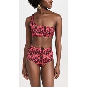 Ulla Johnson Bikini Set Reina Wild Rose Top & Sahara High Waist Bottoms Size S